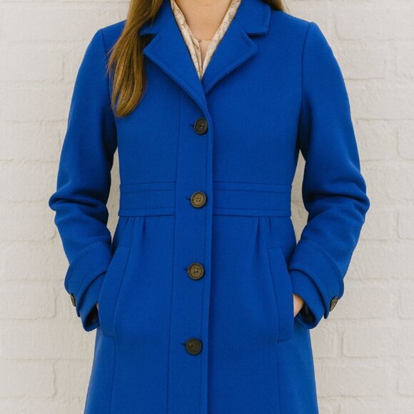 J. Crew Jackets & Blazers - J. Crew Women’s Women's Wool Blend Royal Blue Coat Size 0